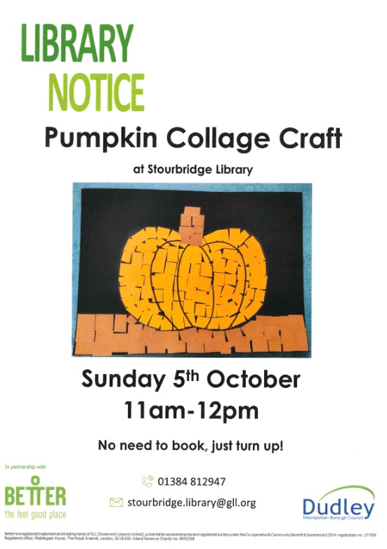 Stourbridge Library - Pumpkin Collage Craft
